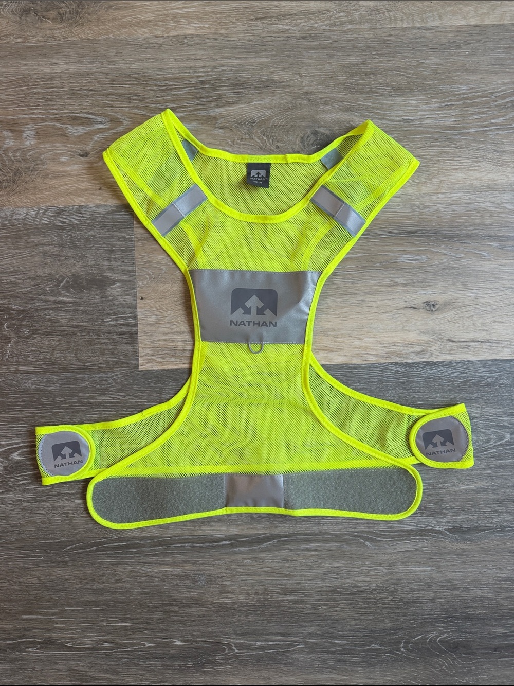 NATHAN High-Vis Running Vest in Neon Yellow with Reflective Panels